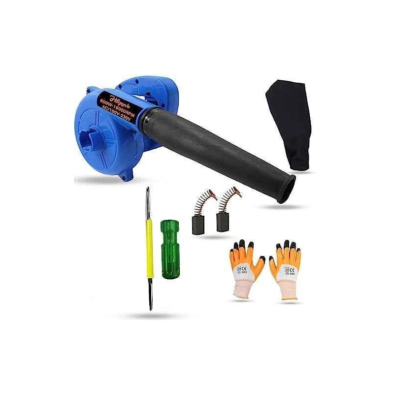 Hillgrove HGCM1091 800W Electric Air Blower with Carbon Brushes Gloves & 2-in-1 Screwdriver image-1