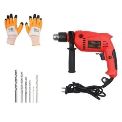 Hillgrove HGCM218M1 700W 13mm Drill Machine with Gloves 6 Masonry & Metal Drill Bits image-2