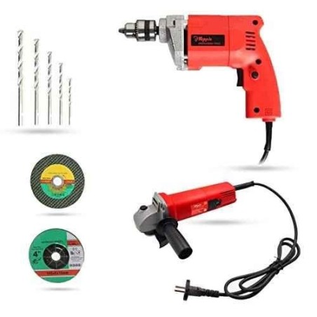 Hillgrove HGCM917 Angle Grinder & Drill Combo with Wheels & Bits image-4