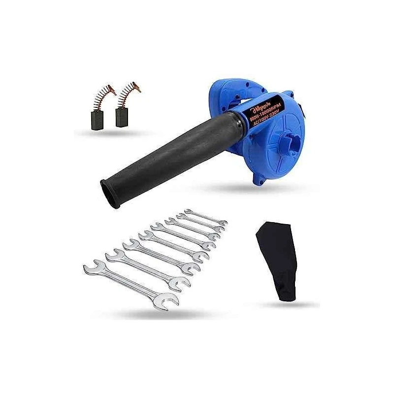 Hillgrove HGCM1041 800W Electric Air Blower with Carbon Brushes & 8-Piece Double Open End Wrench Set image-1