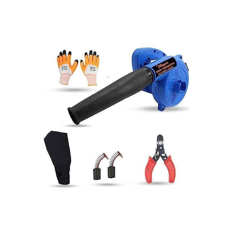 Hillgrove HGCM1097 800W Electric Air Blower with Carbon Brushes Gloves & Wire Cutter image-3
