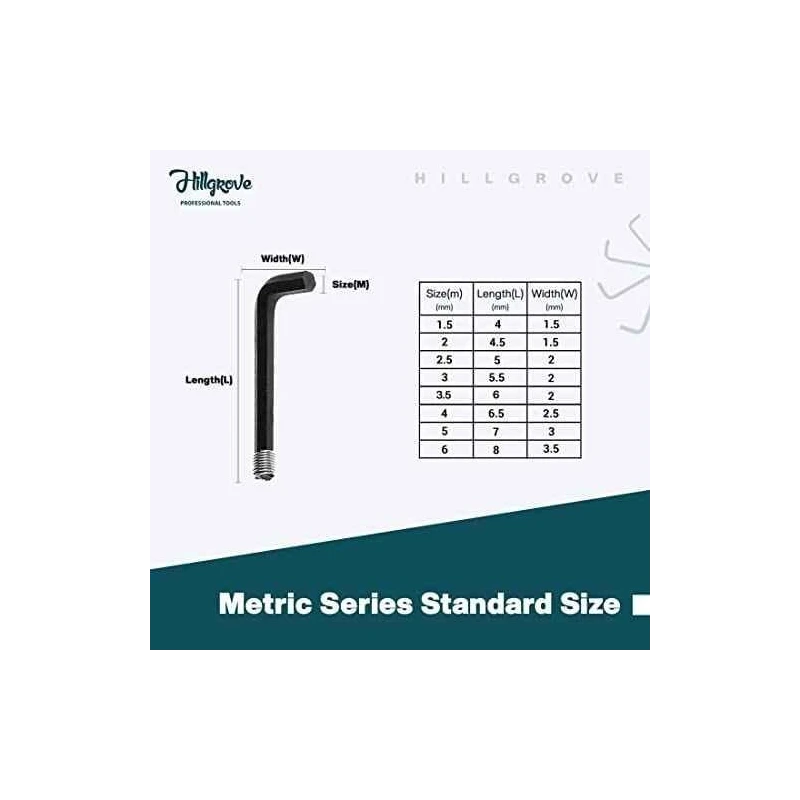Hillgrove HGCM977 8-Piece Ring Hex Allen Key Set for Bike Bicycle & Cycle image-5