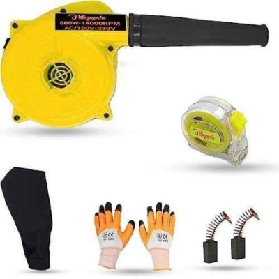 Hillgrove HGCM1106 800W Yellow Electric Air Blower with Carbon Brushes Gloves & Measuring Tape image-5