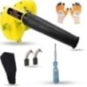 Hillgrove HGCM1115 800W Yellow Electric Air Blower with Carbon Brushes, Gloves & Line Tester