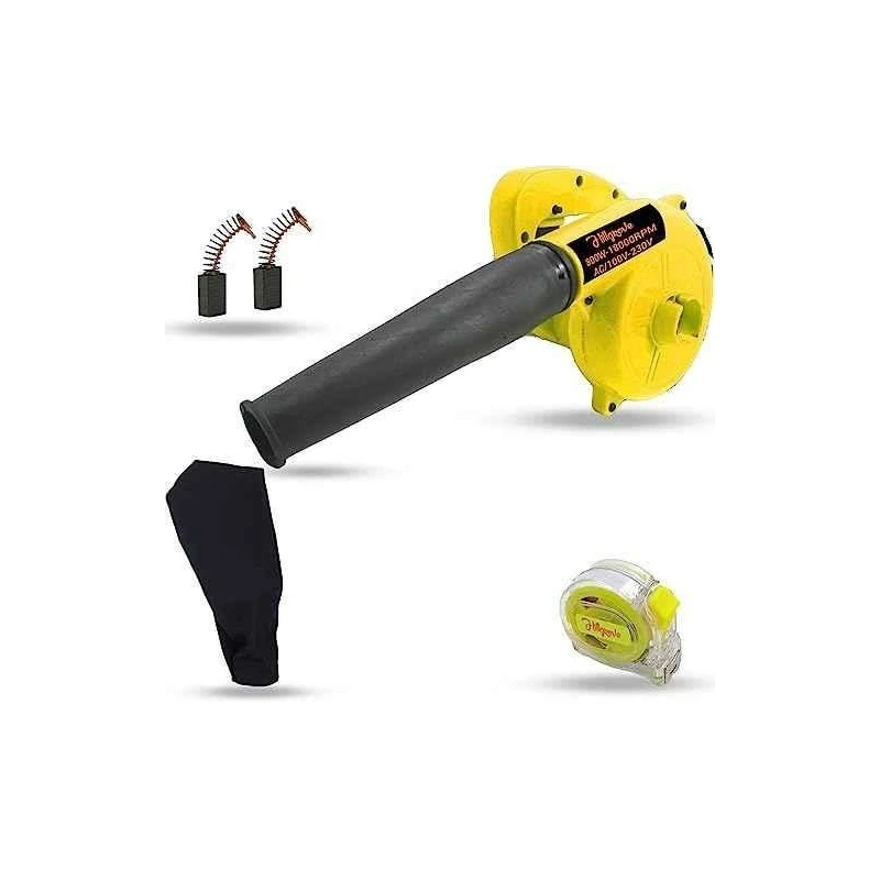 Hillgrove HGCM1048 800W Yellow Electric Air Blower with Carbon Brushes & Measuring Tape image-2