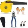 Hillgrove HGCM1109 800W Yellow Electric Air Blower with Carbon Brushes, Gloves & 8-Inch Plier