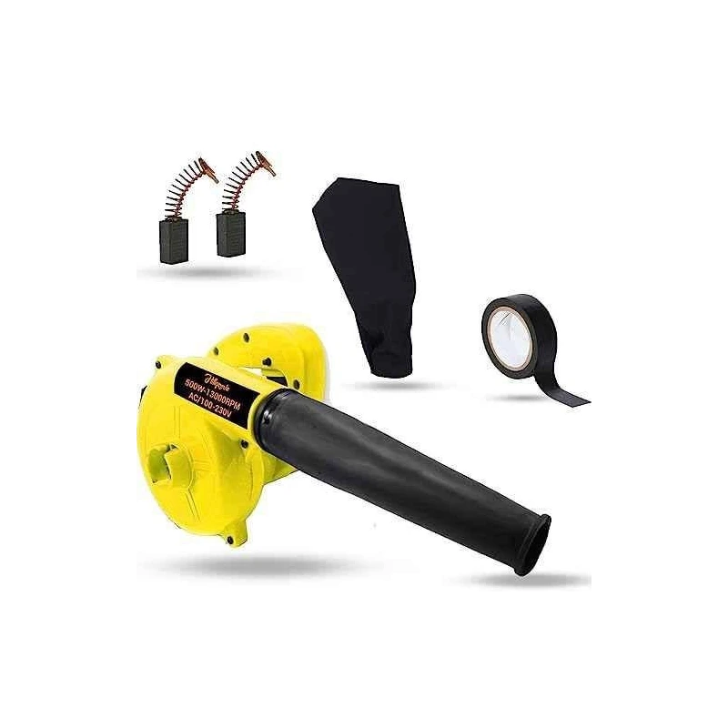 Hillgrove HGCM1056 800W Yellow Electric Air Blower with Carbon Brushes & Electrical Tape image-3