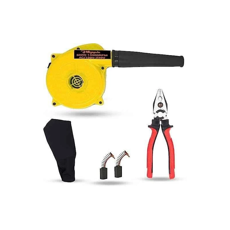 Hillgrove HGCM1050 800W Yellow Electric Air Blower with Carbon Brushes & 8-Inch Plier image-5