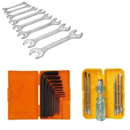 Hillgrove HGCM334M1 9-Piece Hex Allen Key Set with 8 Double Open End Wrenches & 5-in-1 Screwdriver image-2