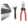Hillgrove HGCM859 9-Piece Alloy Steel Hex Allen Key Set with 8-Inch Adjustable Wrench & Combination Plier
