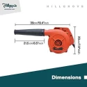 Hillgrove HGCM1137 800W Red Electric Air Blower with Carbon Brushes Gloves & 8-Inch Adjustable Wrench image-3