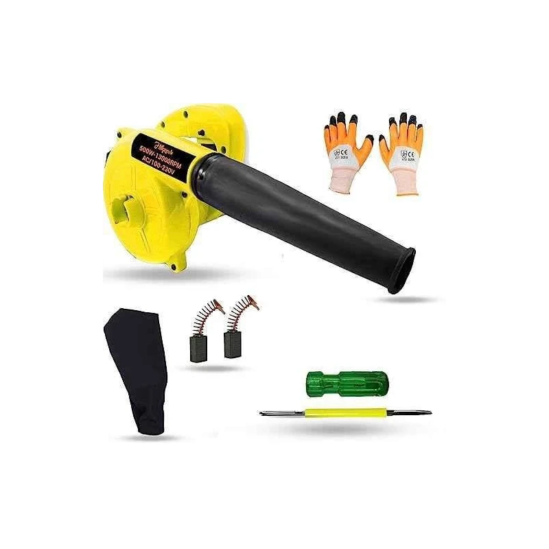 Hillgrove HGCM1110 800W Yellow Electric Air Blower with Carbon Brushes Gloves & 2-in-1 Screwdriver image-4