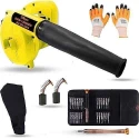 Hillgrove HGCM1113 800W Yellow Electric Air Blower with Carbon Brushes Gloves & 25-in-1 Screwdriver image-4