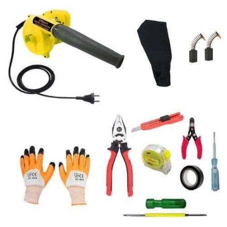 Hillgrove HGCM254M1 800W Suction Dust Cleaner Air Blower with 7-Piece Tool Kits Carbon Brushes & Gloves image-6