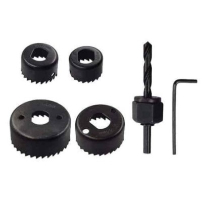 Hillgrove HGCM452M2 6-Piece Metal Alloy Hole Saw Wood Cutter Drill Bit Set image-1