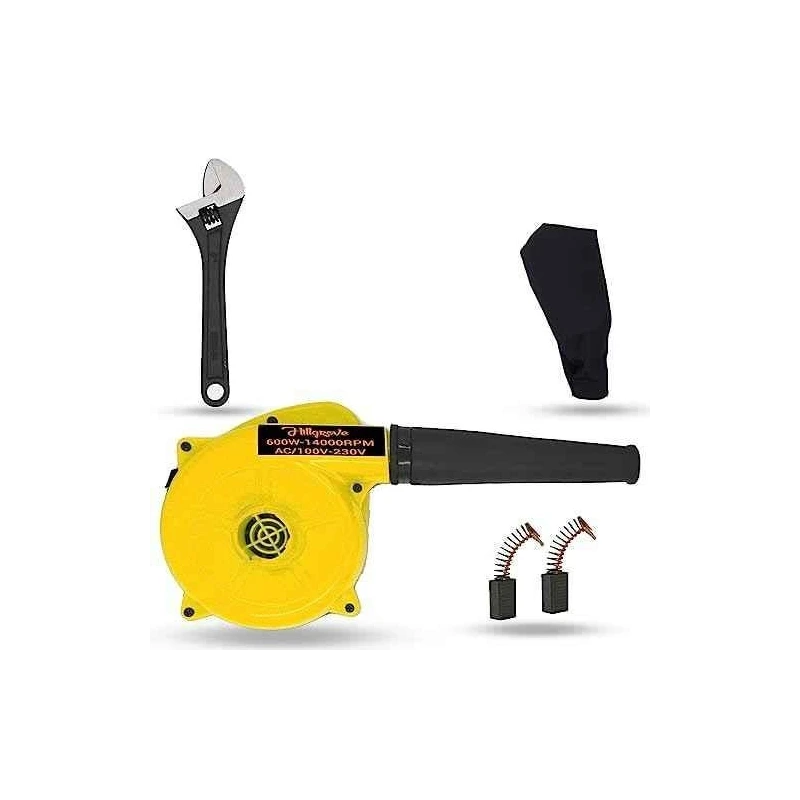 Hillgrove HGCM1060 800W Yellow Electric Air Blower with Carbon Brushes & 8-Inch Adjustable Wrench image-4