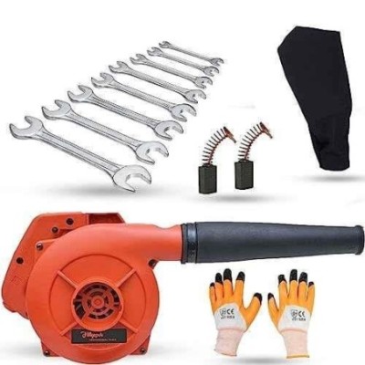 Hillgrove HGCM1138 800W Red Electric Air Blower with Carbon Brushes Gloves & 8-Piece Double Open End Wrench Set image-2