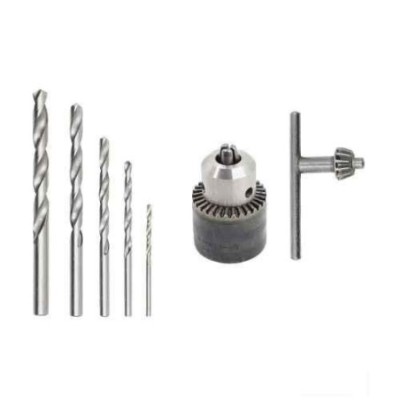 Hillgrove HGCM178M1 5-Piece HSS Drill Bit Set with 13mm Drill Chuck for Metal image-1