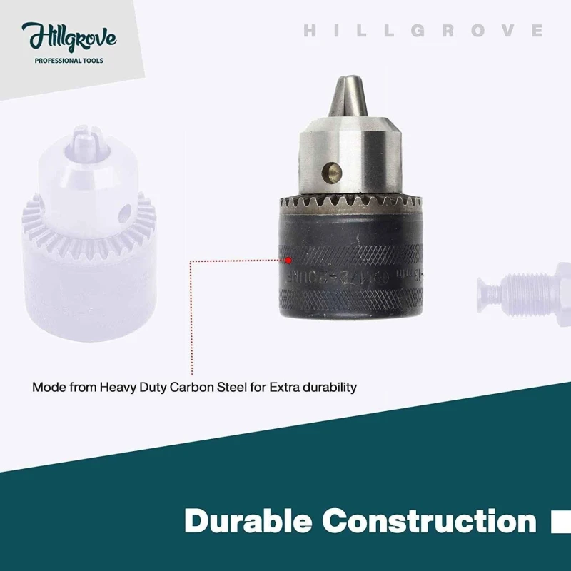 Hillgrove HGCM178M1 5-Piece HSS Drill Bit Set with 13mm Drill Chuck for Metal image-6