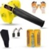 Hillgrove HGCM1111 800W Yellow Electric Air Blower with Carbon Brushes, Gloves & 5-in-1 Screwdriver