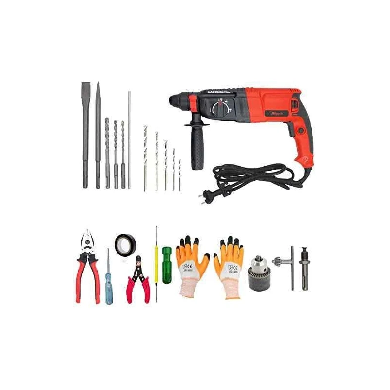 Hillgrove HGCM32M1 1200W 26mm Hammer Drill Machine Kits image-1