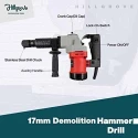 Hillgrove HGCM1383 1200W Demolition Hammer Concrete Breaker with 2 Bits & Line Tester image-5