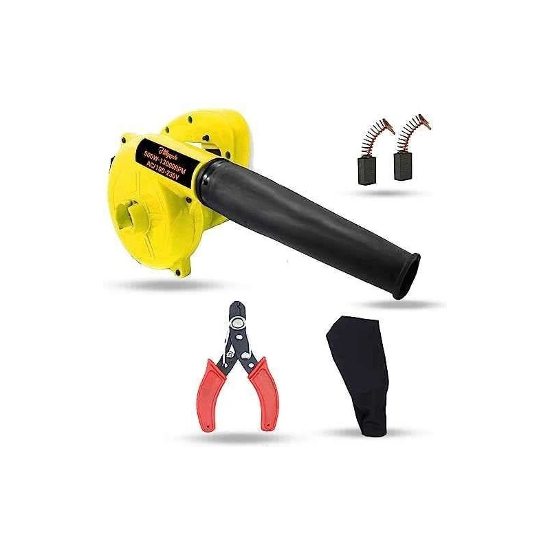 Hillgrove HGCM1058 800W Yellow Electric Air Blower with Carbon Brushes & Wire Cutter image-3
