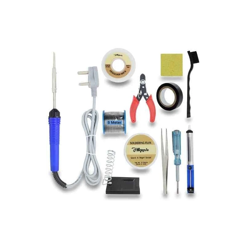 Hillgrove HG0096 12-in-1 Mobile Soldering & Desoldering Tool Kits with Flux Paste & Wire image-2