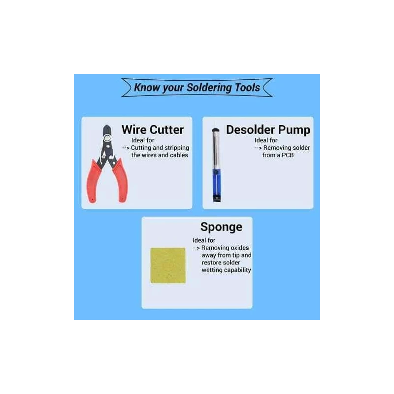 Hillgrove HG0096 12-in-1 Mobile Soldering & Desoldering Tool Kits with Flux Paste & Wire image-3