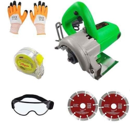 Hillgrove HGCM245M1 1050W Cutting Saw Machine with 2 Wood Cutting Wheels Safety Goggles Tape & Gloves image-4