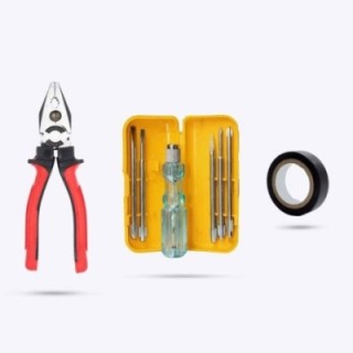 Hillgrove HGCM402M1 5-in-1 Multipurpose Screwdriver Kits with 8-Inch Combination Plier & Electrical Tape image-1