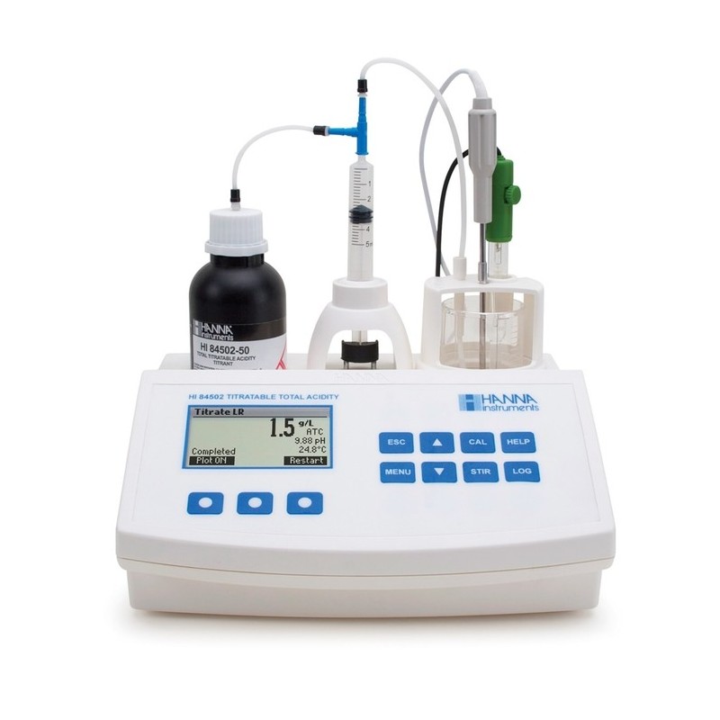 hanna-hi84502-mini-titrator-for-measuring-titratable-acidity-in-wine