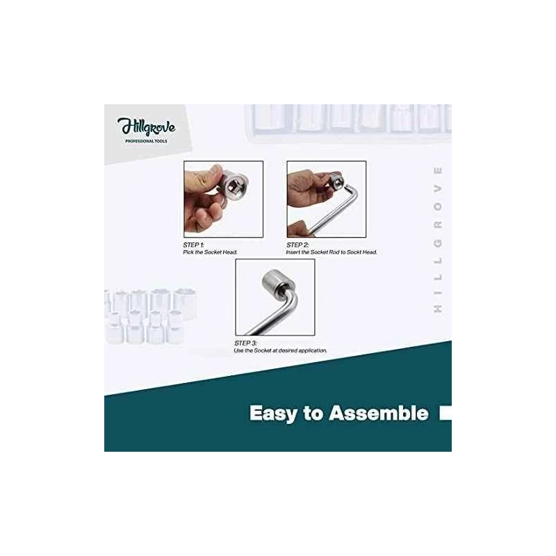 Hillgrove HGCM1009 10-Piece Hex Socket Spanner & 8-Inch Plier Set image-3