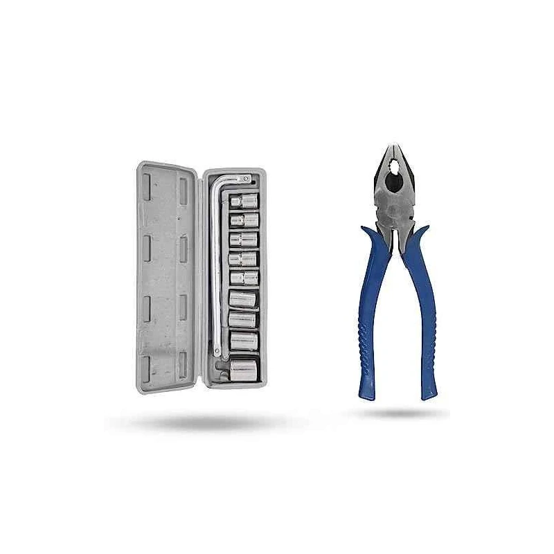 Hillgrove HGCM1009 10-Piece Hex Socket Spanner & 8-Inch Plier Set image-6