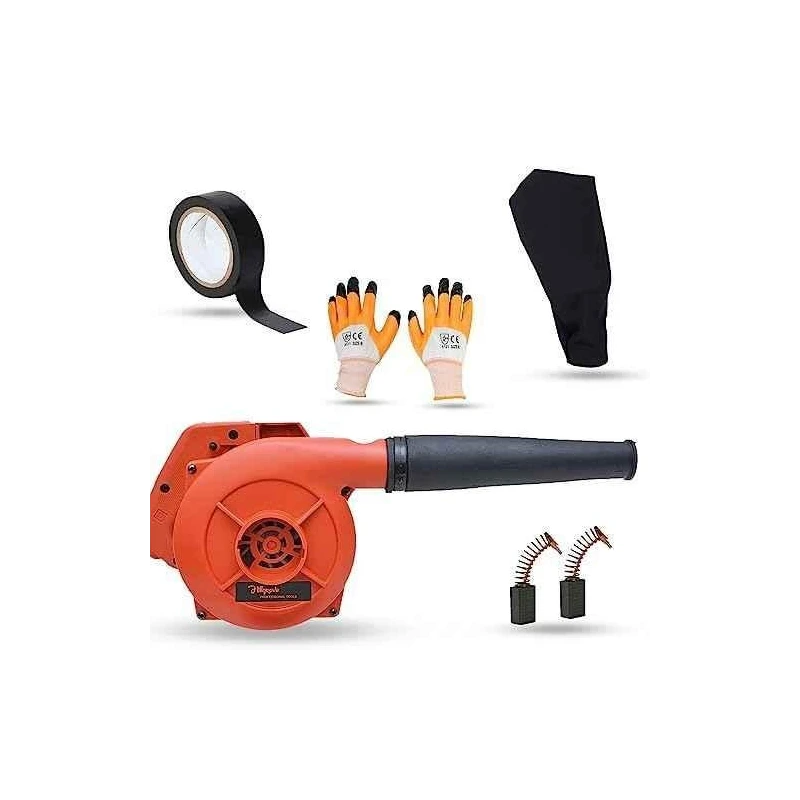 Hillgrove HGCM1133 800W Red Electric Air Blower with Carbon Brushes Gloves & Electrical Tape image-1