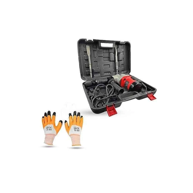 Hillgrove HGCM1388 1200W Demolition Hammer with 2 Bits & Gloves image-2