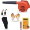 Hillgrove HGCM1126 800W Red Electric Air Blower with Carbon Brushes, Gloves & Multimeter