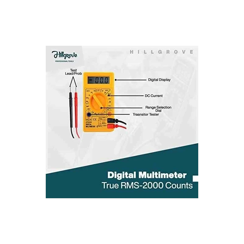 Hillgrove HGCM1126 800W Red Electric Air Blower with Carbon Brushes Gloves & Multimeter image-4