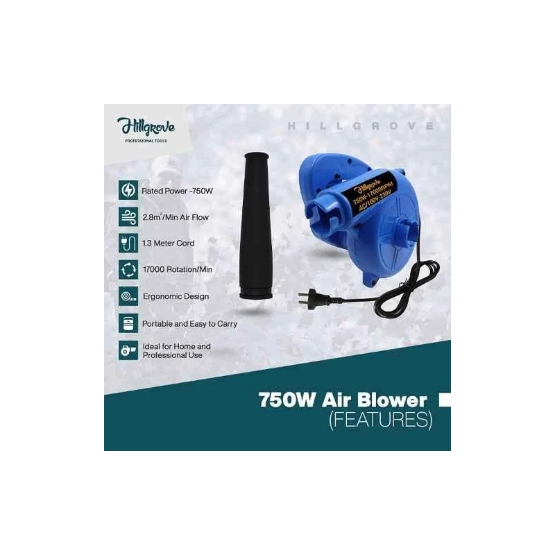 Hillgrove HGCM001 750W Electric Air Blower & Suction Dust Cleaner with Screwdriver Combo image-4