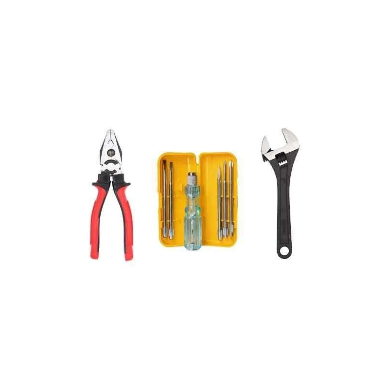 Hillgrove HGCM400M1 5-in-1 Screwdriver Kits with 8-Inch Adjustable Wrench & Combination Plier image-2