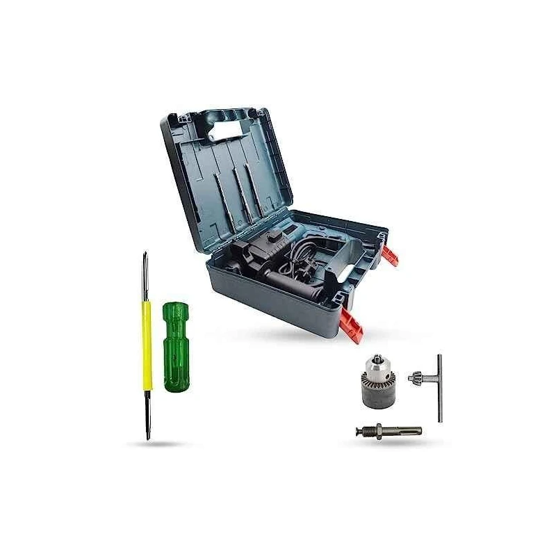 Hillgrove HGCM1202 750W Hammer Impact Drill Machine with 3 Bits Chuck SDS Adapter & 2-in-1 Screwdriver image-4