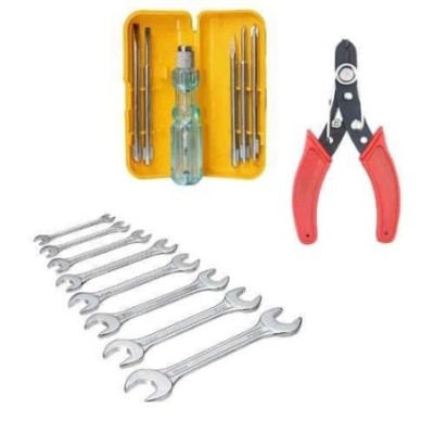 Hillgrove HGCM307M1 5-in-1 Screwdriver Tool Kits with 8-Piece Double Open Wrench & Wire Cutter Combo image-6