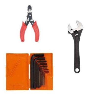 Hillgrove HGCM335M1 9-Piece Hex Allen Key Set with 8-Inch Adjustable Wrench & Wire Cutter image-1