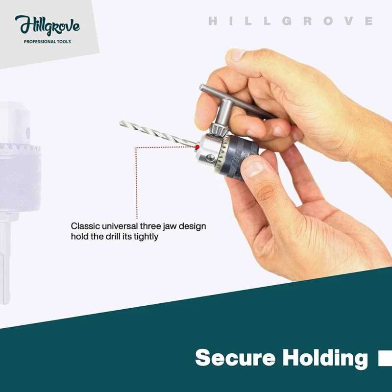 Hillgrove HGCM252M1 1200W Hammer Impact Drill Machine with Gloves Chuck SDS Adapter 15-Piece Bit Set image-3