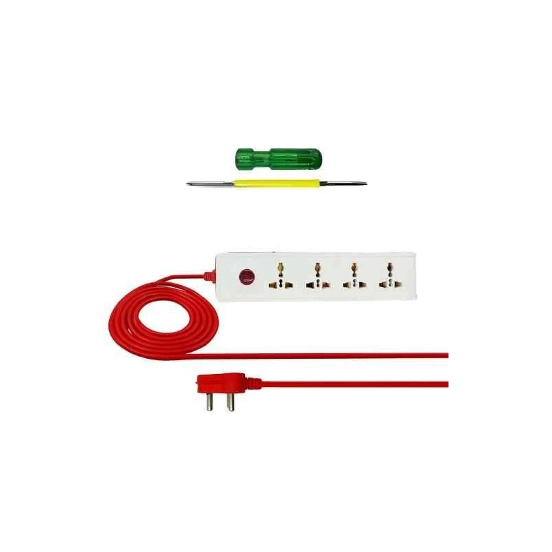 Hillgrove HGCM305M2 10A Power Extension Board with 4 Sockets 1 Switch & 2-in-1 Screwdriver image-3