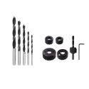 Hillgrove HGCM181M1 5-Piece Wood Drill Bit Set with 6 Woodworking Hole Saw Bits image-1