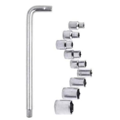 Hillgrove HG0043 Silver Nickel Chrome Socket Set image-1