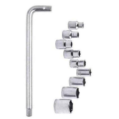 Hillgrove HG0043 Silver Nickel Chrome Socket Set image-1