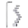 Hillgrove HG0043 Silver Nickel Chrome Socket Set