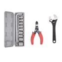 Hillgrove HGCM412M1 10-Piece Hex Socket Spanner Set with Wire Cutter & 8-Inch Adjustable Wrench image-4